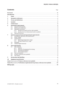 ISO/IEC 15426-2:2023 - Information technology — Automatic identification and data capture techniques — Bar code verifier conformance specification — Part 2: Two-dimensional symbols
Released:13. 12. 2023 - Page 3 preview