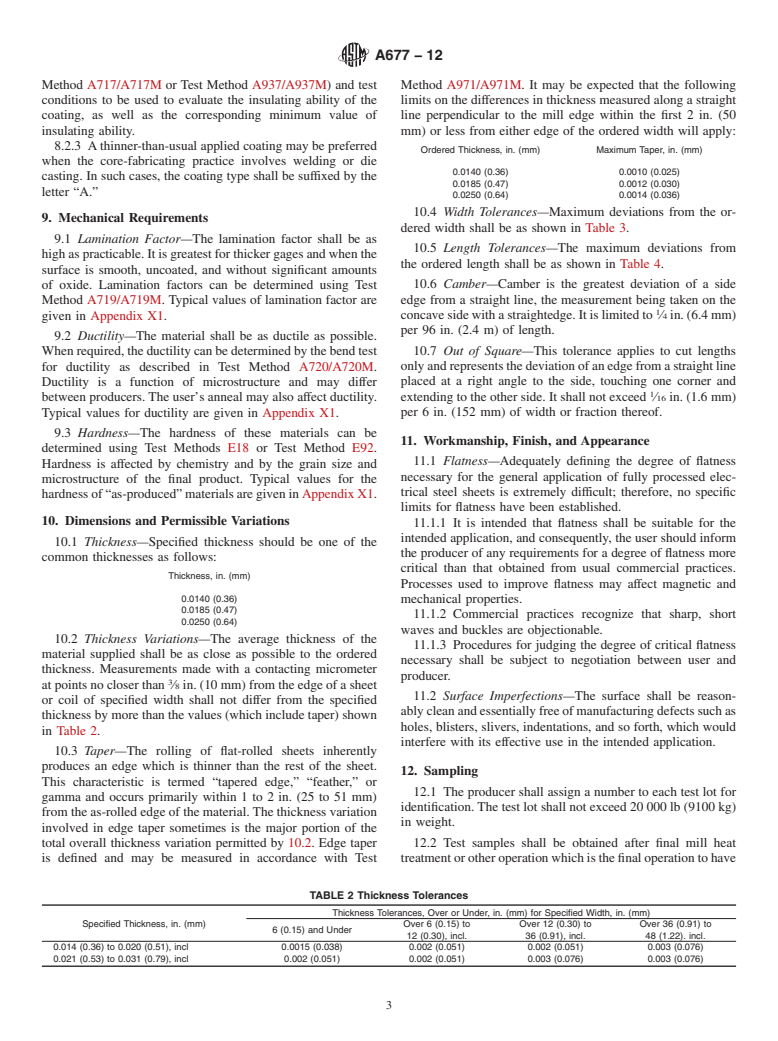 ASTM A677-12 - Standard Specification for Nonoriented Electrical Steel Fully Processed Types