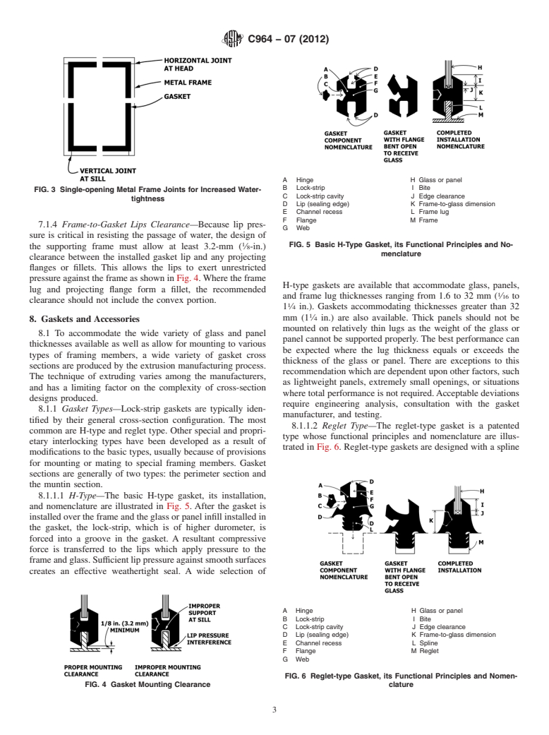 ASTM C964-07(2012) - Standard Guide for  Lock-Strip Gasket Glazing