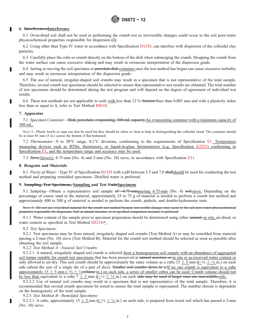 ASTM D6572-12 - Standard Test Methods for Determining Dispersive ...