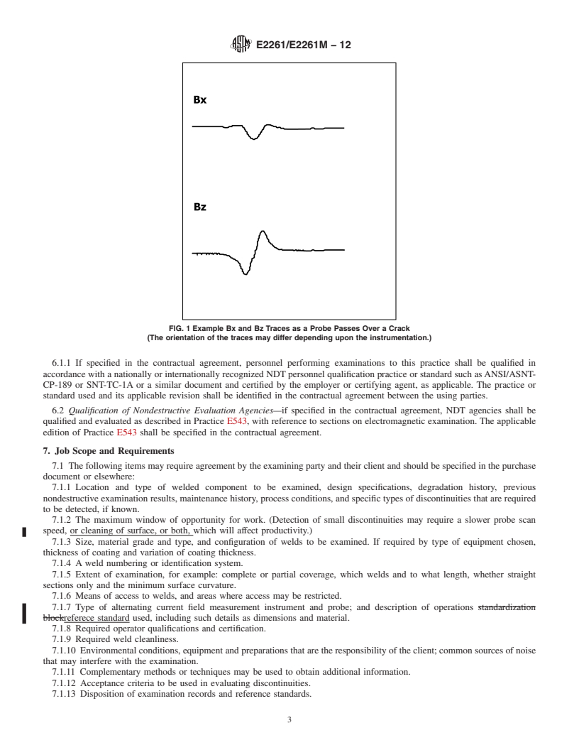 REDLINE ASTM E2261/E2261M-12 - Standard Practice for Examination of Welds Using the Alternating Current Field Measurement  Technique