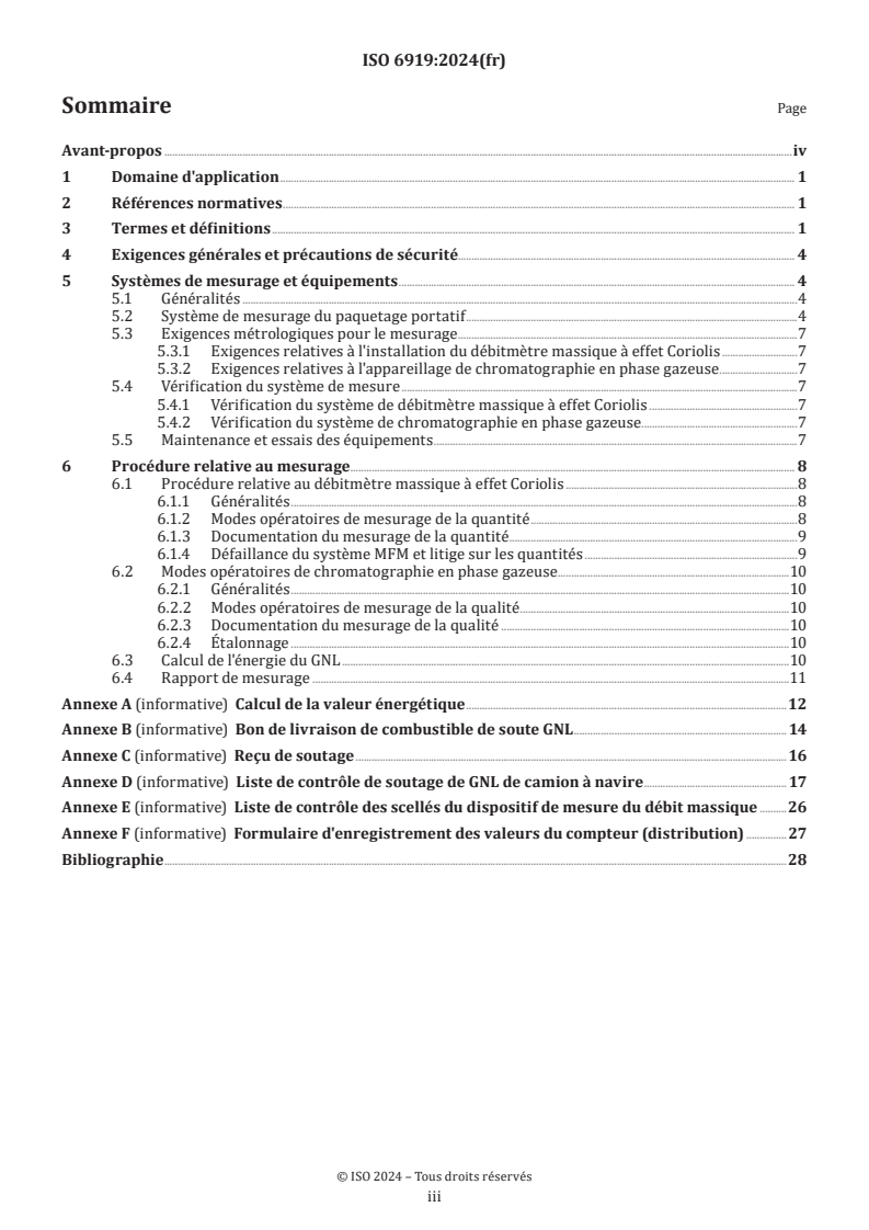 ISO 6919:2024 - Mesurage des combustibles gazeux liquéfiés réfrigérés à base d'hydrocarbures ou à base non pétrolière — Mesurage dynamique du gaz naturel liquéfié (GNL) en tant que combustible marin — Soutage de camion à navire
Released:8. 10. 2024