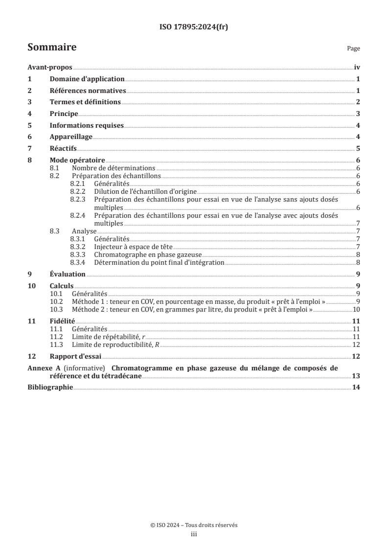 ISO 17895:2024 - Peintures et vernis — Détermination de la teneur en composés organiques volatils (COV) — Méthode par chromatographie en phase gazeuse avec injection dans l'espace de tête pour la détermination des COV
Released:17. 08. 2024