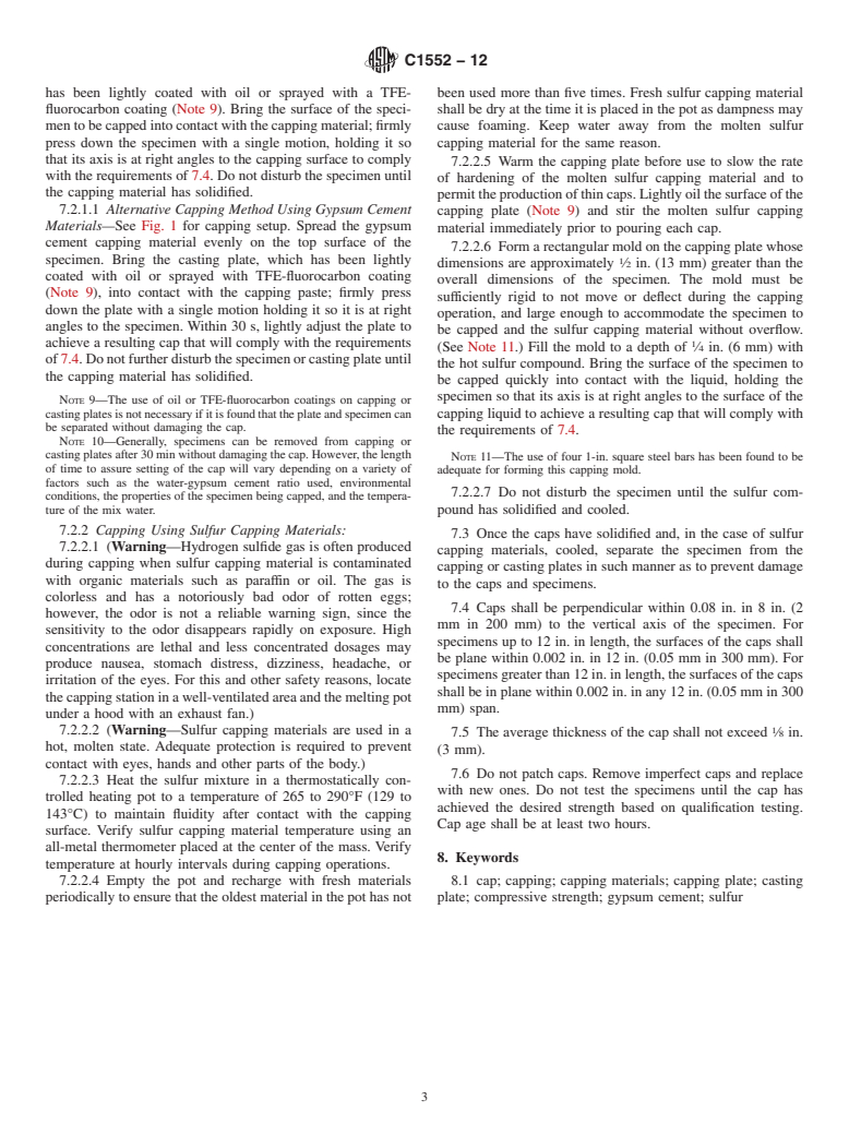 ASTM C1552-12 - Standard Practice for  Capping Concrete Masonry Units, Related Units and Masonry Prisms   for Compression Testing