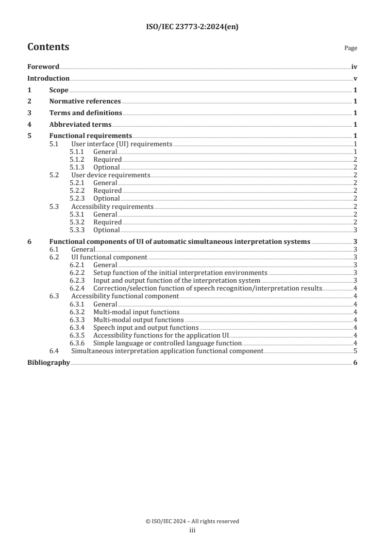 ISO/IEC 23773-2:2024 - Information technology — User interfaces for automatic simultaneous interpretation systems — Part 2: Requirements and functional description
Released:16. 07. 2024