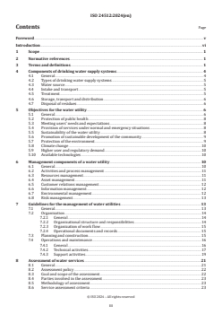 ISO 24512:2024 - Activities relating to drinking water and wastewater services — Guidelines for the management of drinking water utilities and for the assessment of drinking water services
Released:23. 02. 2024 - Page 3 preview