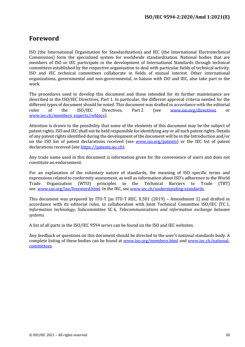 ISO/IEC 9594-2:2020/Amd 1:2021 - Information technology — Open systems interconnection — Part 2: The Directory: Models — Amendment 1
Released:12/17/2021
