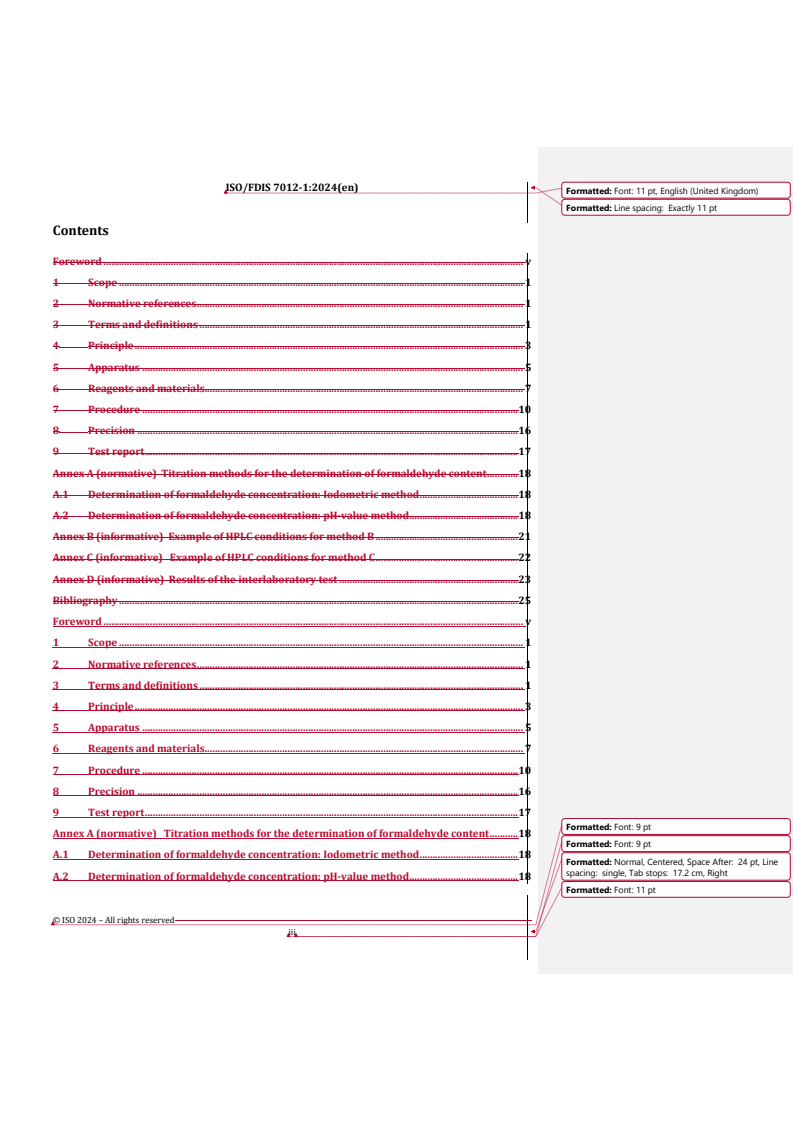 REDLINE ISO/FDIS 7012-1 - Paints and varnishes — Determination of preservatives in water-dilutable coating materials — Part 1: Determination of in-can free formaldehyde
Released:12/18/2024