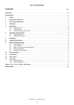 ISO 12185:2024 ISO 12185:2024 - Crude petroleum, petroleum products and related products — Determination of density — Laboratory density meter with an oscillating U-tube sensor
Released:15. 03. 2024 - Page 3 preview