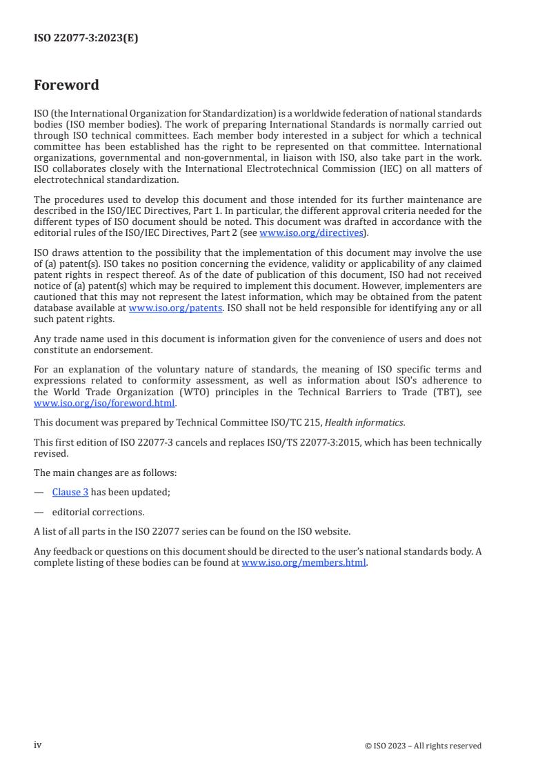 ISO 22077-3:2023 ISO 22077-3:2023 - Health informatics — Medical waveform format — Part 3: Long-term electrocardiography
Released:31. 08. 2023 - Page 4 preview