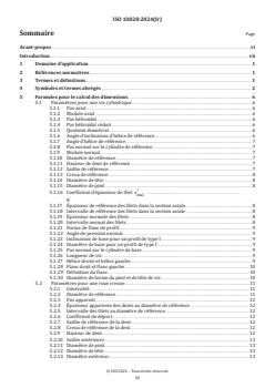 ISO 10828:2024 - Engrenage à vis cylindriques — Géométrie des profils de vis et de l’engrènement
Released:23. 04. 2024 - Page 3 preview
