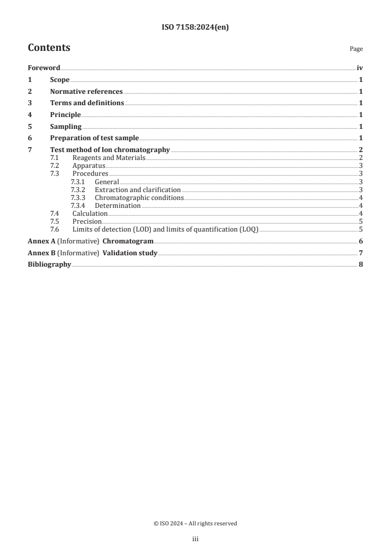 ISO 7158:2024 - Meat and meat products — Determination of nitrite and nitrate content — Ion chromatography method
Released:14. 02. 2024