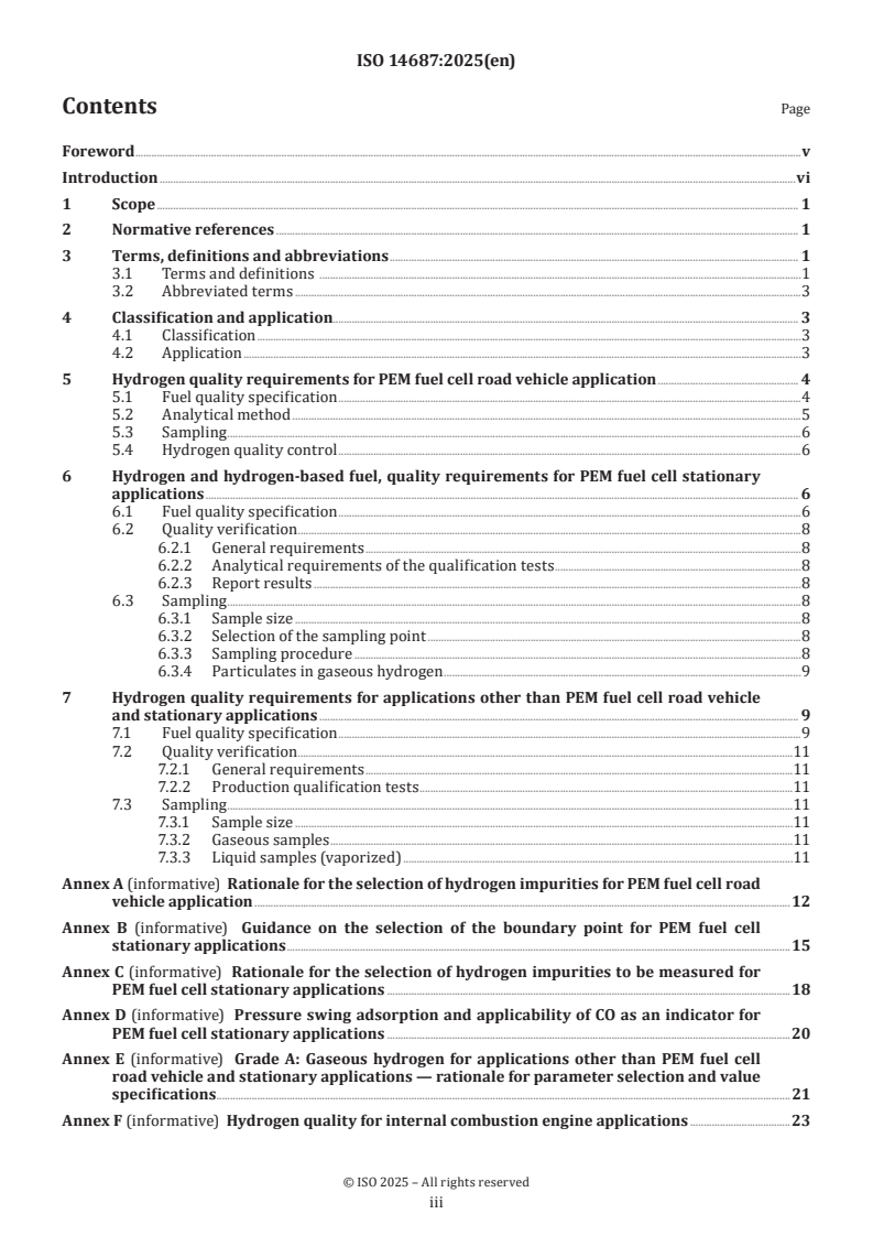 ISO 14687:2025 - Hydrogen fuel quality — Product specification
Released:12. 02. 2025