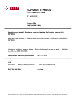 SIST ISO 937:2024 - Page 1 preview
