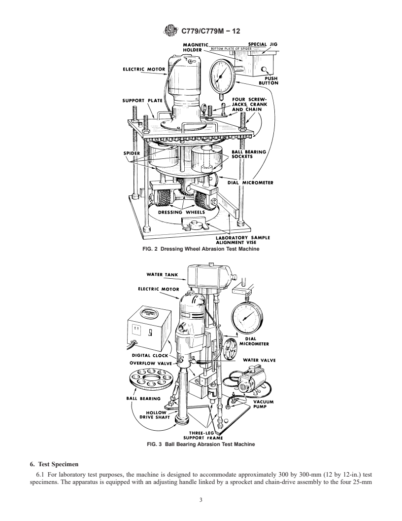 REDLINE ASTM C779/C779M-12 - Standard Test Method for  Abrasion Resistance of Horizontal Concrete Surfaces