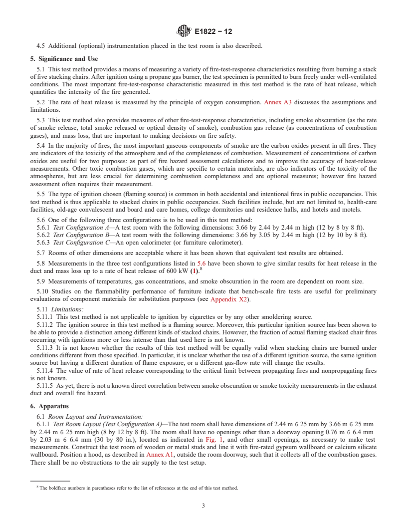 REDLINE ASTM E1822-12 - Standard Test Method for  Fire Testing of Stacked Chairs