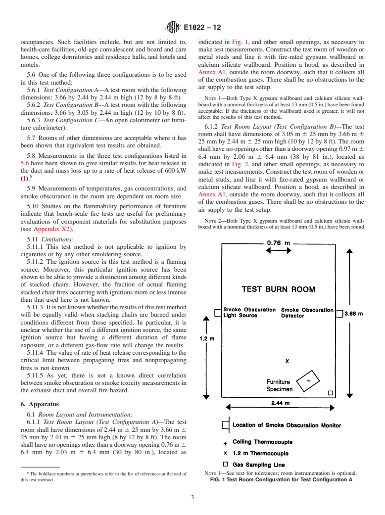 ASTM E1822-12 - Standard Test Method for  Fire Testing of Stacked Chairs