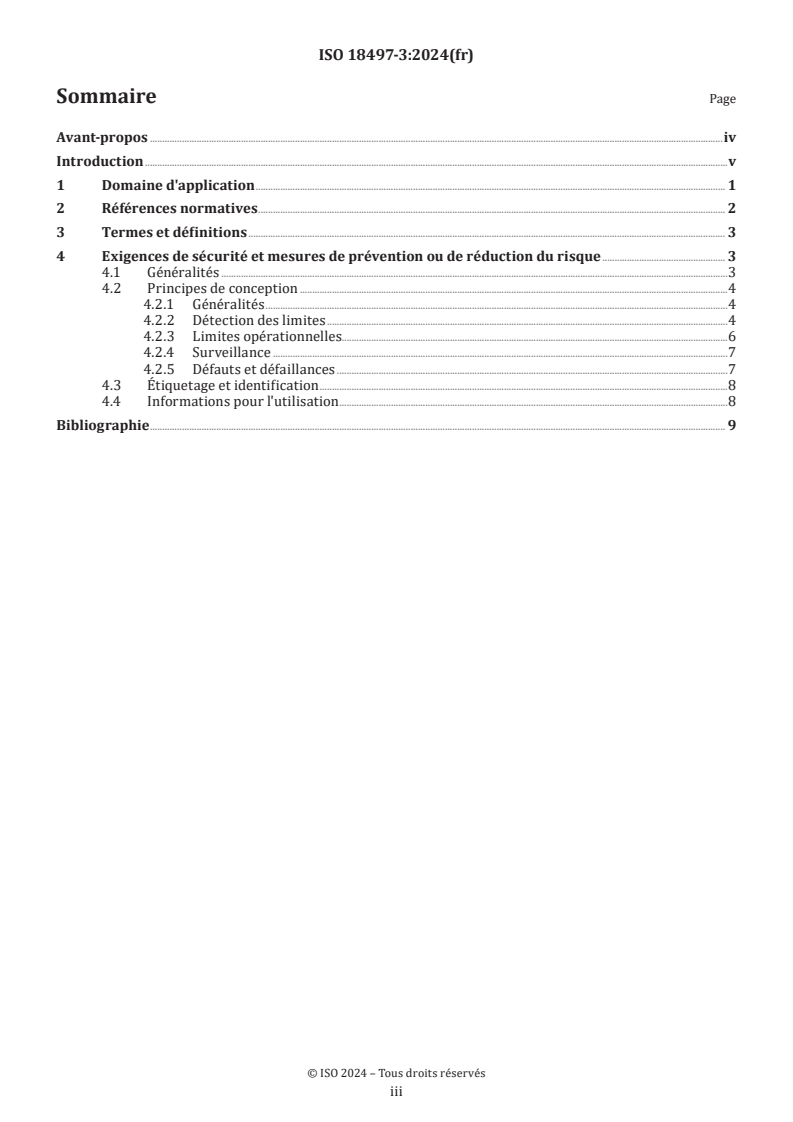 ISO 18497-3:2024 - Tracteurs et matériels agricoles — Sécurité des machines partiellement automatisées, semi-autonomes et autonomes — Partie 3: Zones de fonctionnement autonome
Released:31. 07. 2024