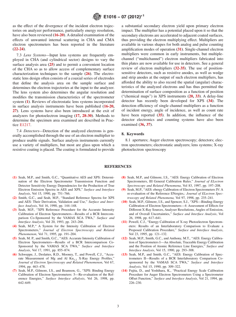 ASTM E1016-07(2012)e1 - Standard Guide for Literature Describing Properties of Electrostatic Electron Spectrometers