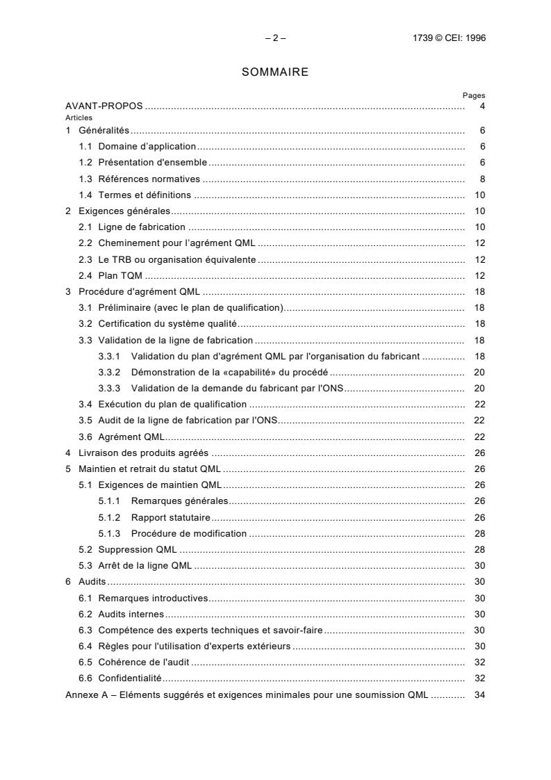 IEC 61739:1996 IEC 61739:1996 - Integrated circuits - Part 1: Procedures for manufacturing line approval and quality management - Page 4 preview