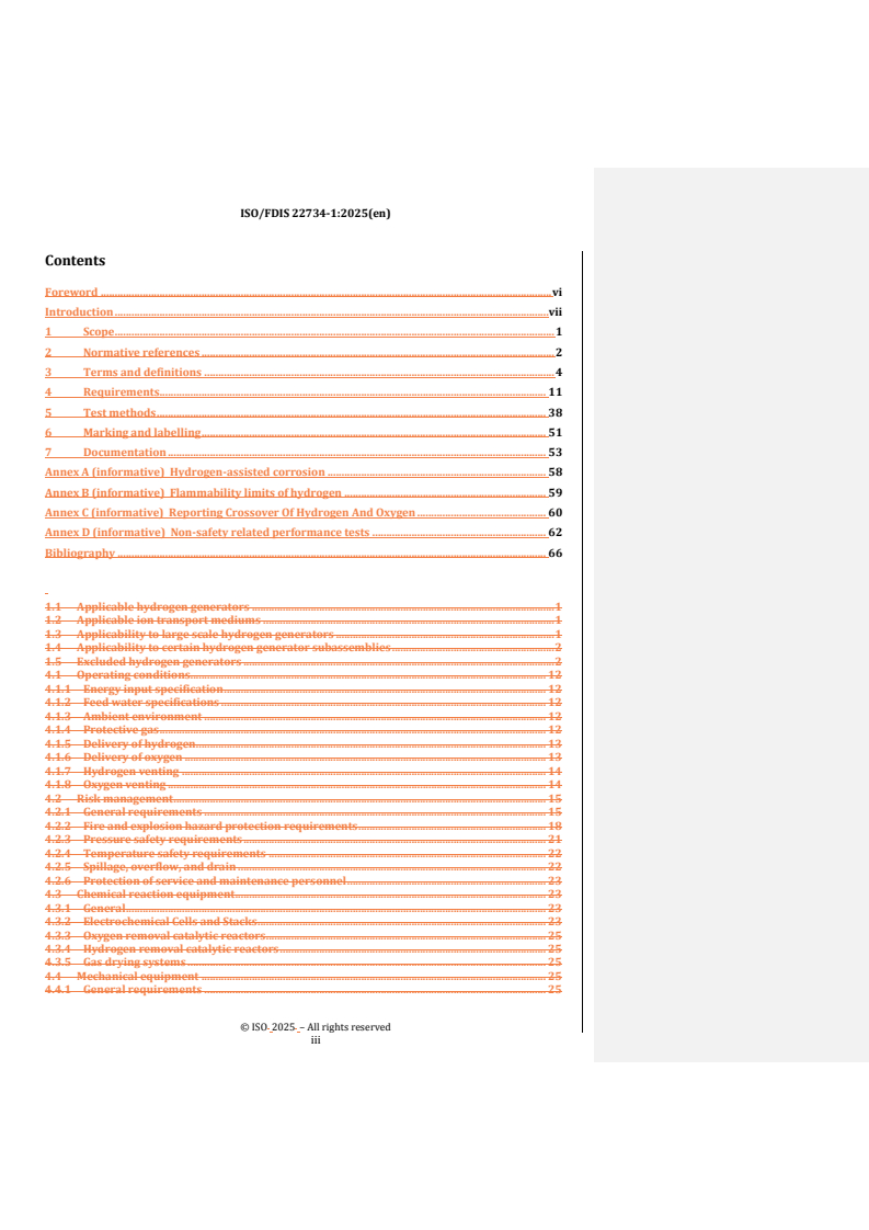 REDLINE ISO/FDIS 22734-1 - Hydrogen generators using water electrolysis — Part 1: Safety
Released:19. 03. 2025