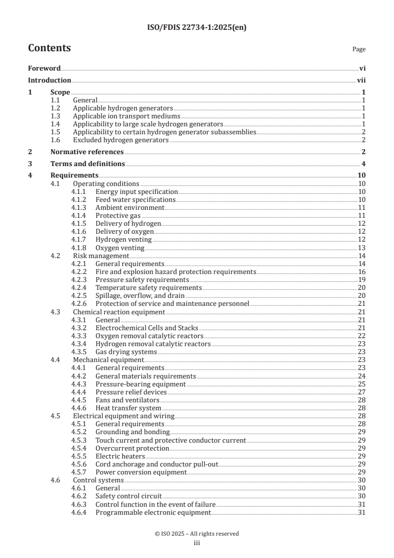 ISO/FDIS 22734-1 - Hydrogen generators using water electrolysis — Part 1: Safety
Released:19. 03. 2025