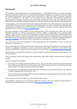 ISO 11890-1:2024 - Paints and varnishes — Determination of volatile organic compounds (VOC) and/or semi volatile organic compounds (SVOC) content — Part 1: Gravimetric method for VOC determination
Released:8. 05. 2024 - Page 4 preview