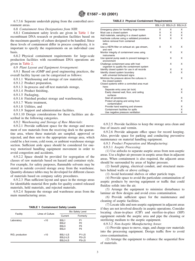 ASTM E1567-93(2001) - Standard Guide for Biopharmaceutical Facilities Architectural Design Considerations (Withdrawn 2010)