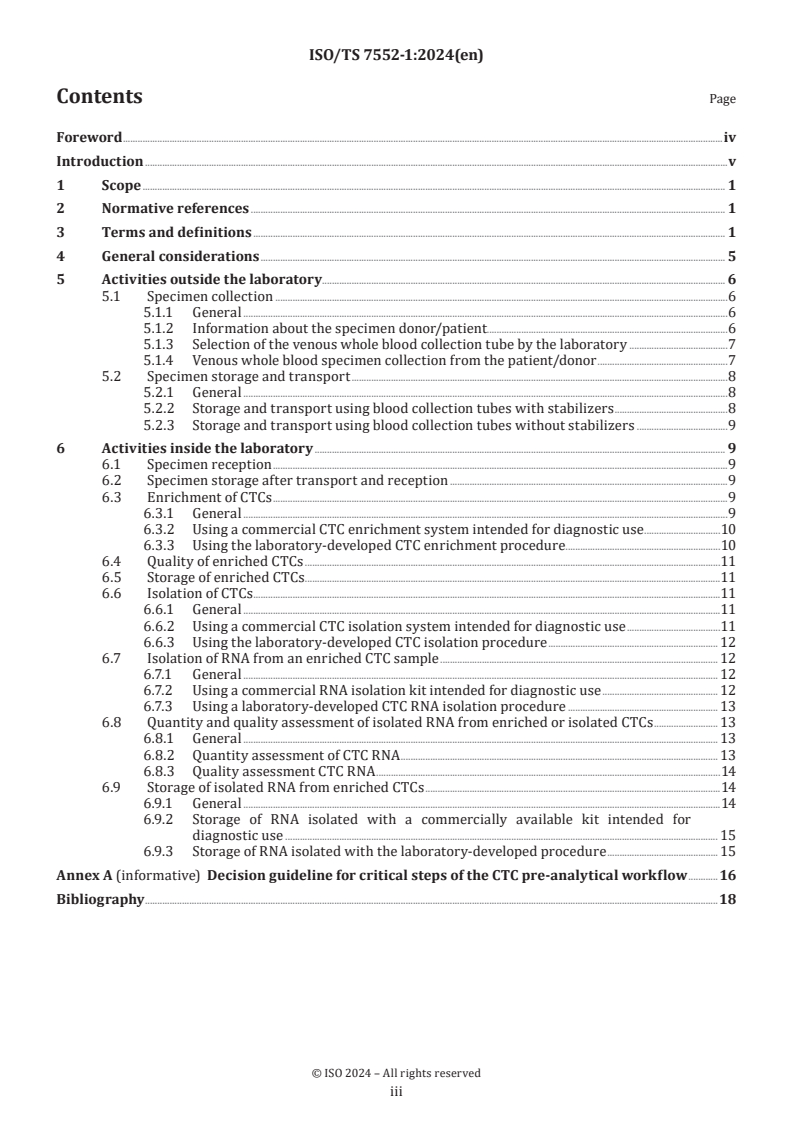 ISO/TS 7552-1:2024 - Molecular in vitro diagnostic examinations — Specifications for pre-examination processes for circulating tumour cells (CTCs) in venous whole blood — Part 1: Isolated RNA
Released:11/4/2024