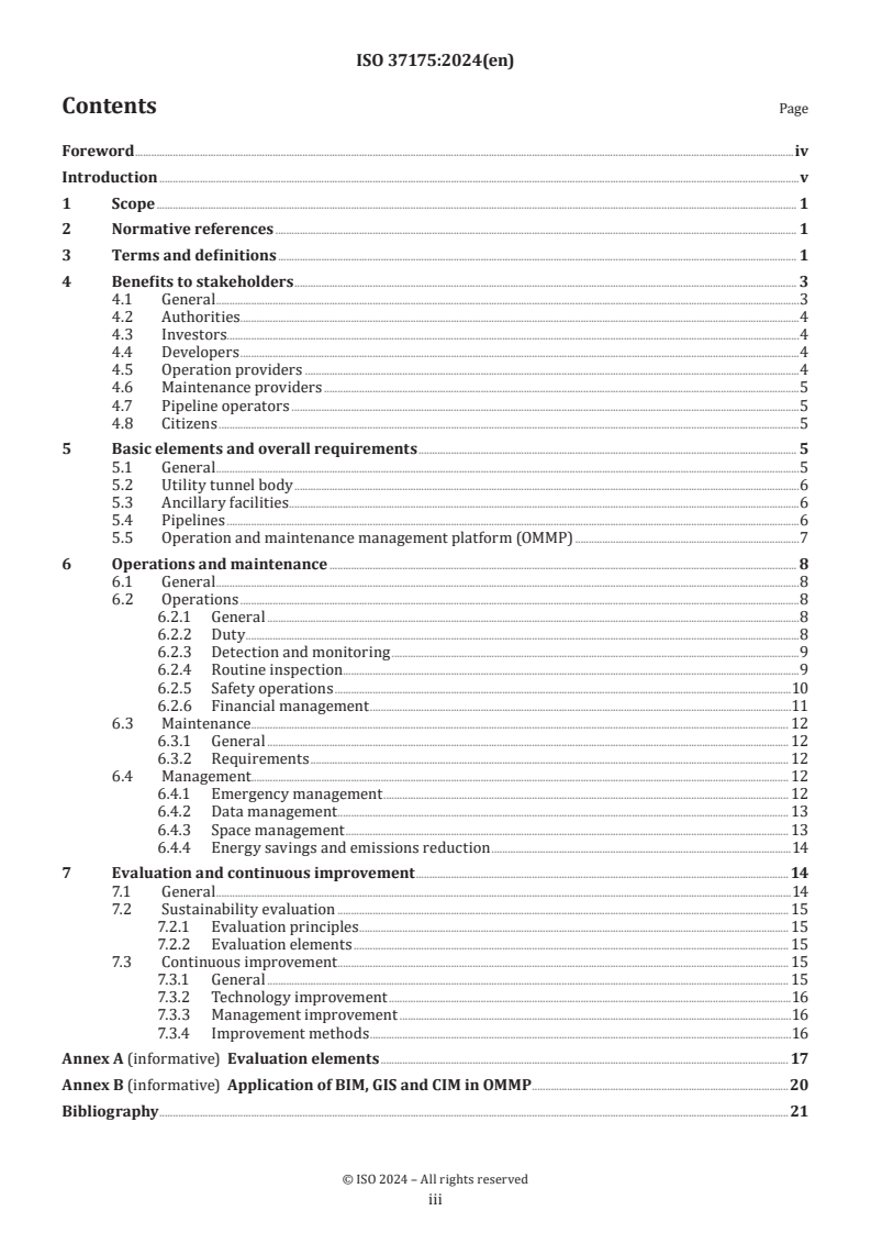 ISO 37175:2024 - Smart community infrastructures — Operation and maintenance of utility tunnels
Released:22. 08. 2024