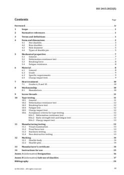 ISO 2415:2022 ISO 2415:2022 - Forged shackles for general lifting purposes — Dee shackles and bow shackles
Released:5. 07. 2022 - Page 3 preview