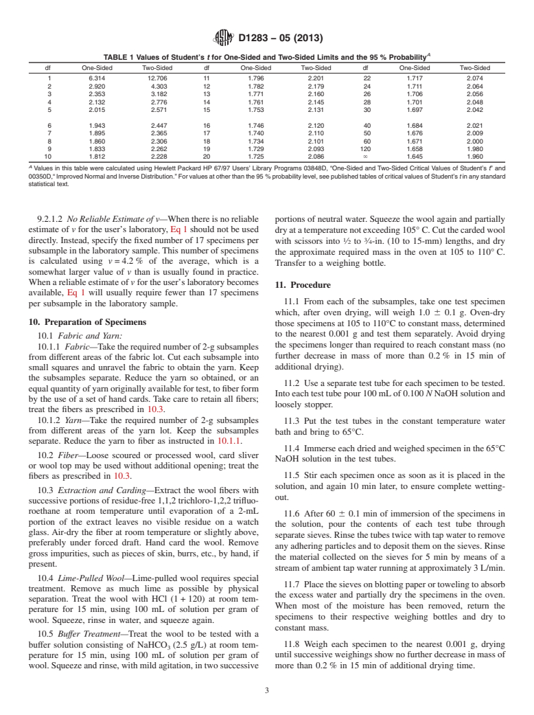 ASTM D1283-05(2013) - Standard Test Method for  Alkali-Solubility of Wools (Withdrawn 2022)