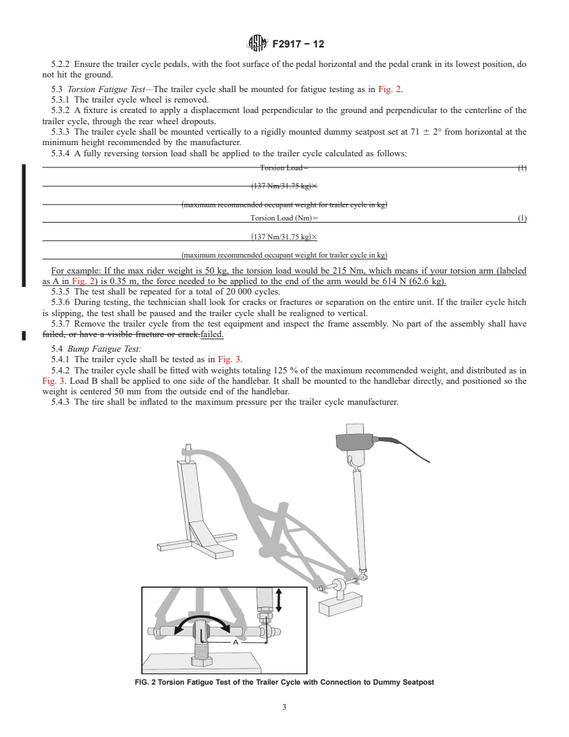 REDLINE ASTM F2917-12 - Standard Specification for  Bicycle Trailer Cycles Designed for Human Passengers