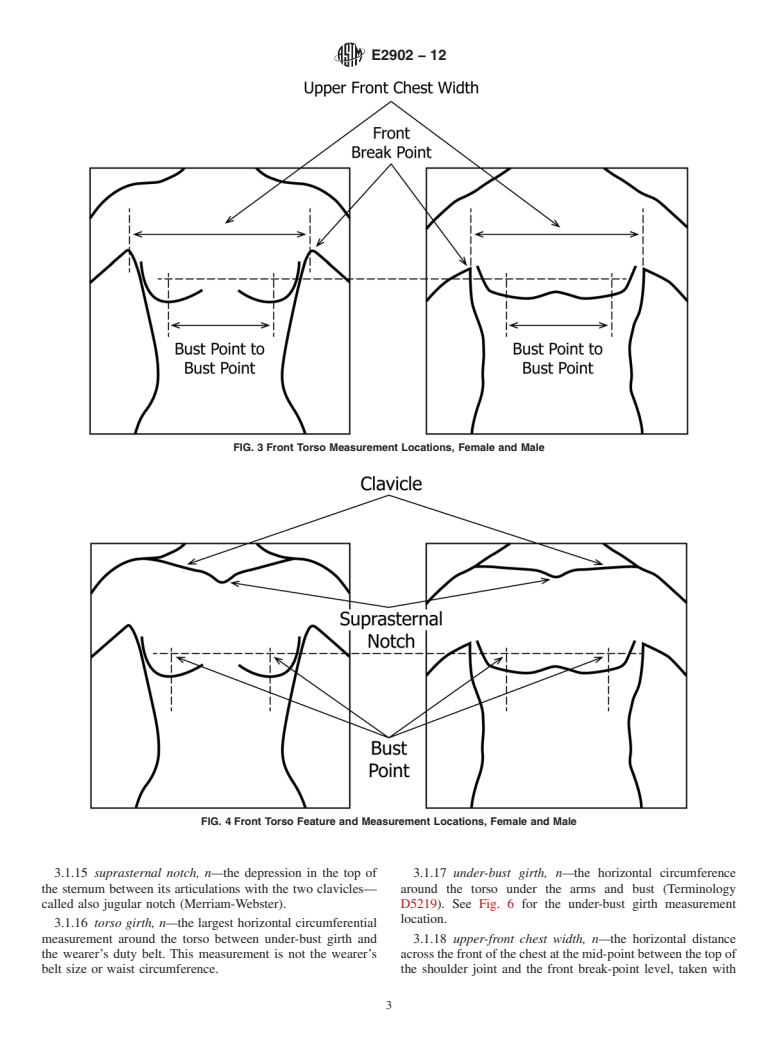 ASTM E2902-12 - Standard Practice for Measurement of Body Armor Wearers (Withdrawn 2019)