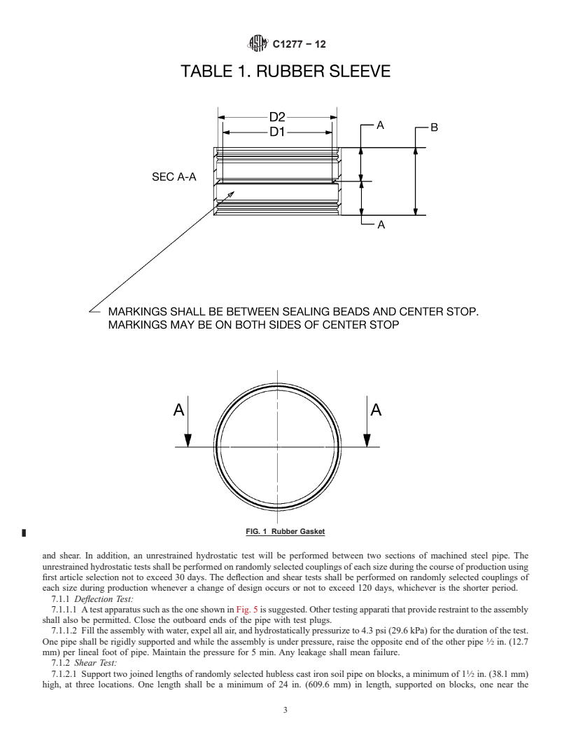 REDLINE ASTM C1277-12 - Standard Specification for  Shielded Couplings Joining Hubless Cast Iron Soil Pipe and   Fittings