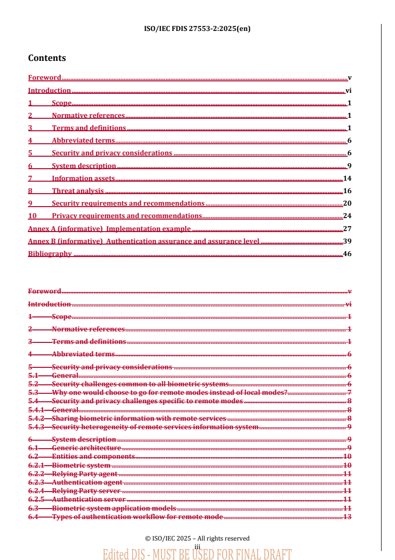 REDLINE ISO/IEC FDIS 27553-2 - Information security, cybersecurity and privacy protection — Security and privacy requirements for authentication using biometrics on mobile devices — Part 2: Remote modes
Released:8. 04. 2025
