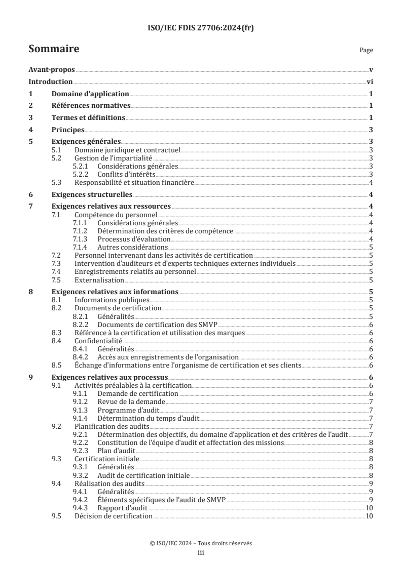 ISO/IEC FDIS 27706 - Technologie de l'information, cybersécurité et protection de la vie privée — Exigences pour les organismes procédant à l'audit et à la certification des systèmes de management de la protection de la vie privée
Released:20. 01. 2025