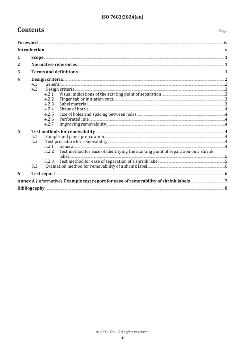 ISO 7683:2024 - Design criteria and test methods for removable shrink labels applied to PET bottles
Released:11. 10. 2024