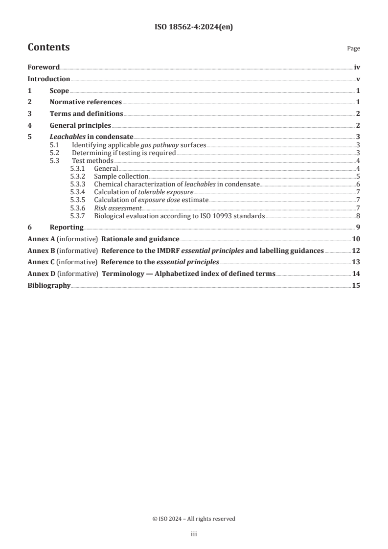 ISO 18562-4:2024 - Biocompatibility evaluation of breathing gas pathways in healthcare applications — Part 4: Tests for leachables in condensate
Released:8. 03. 2024