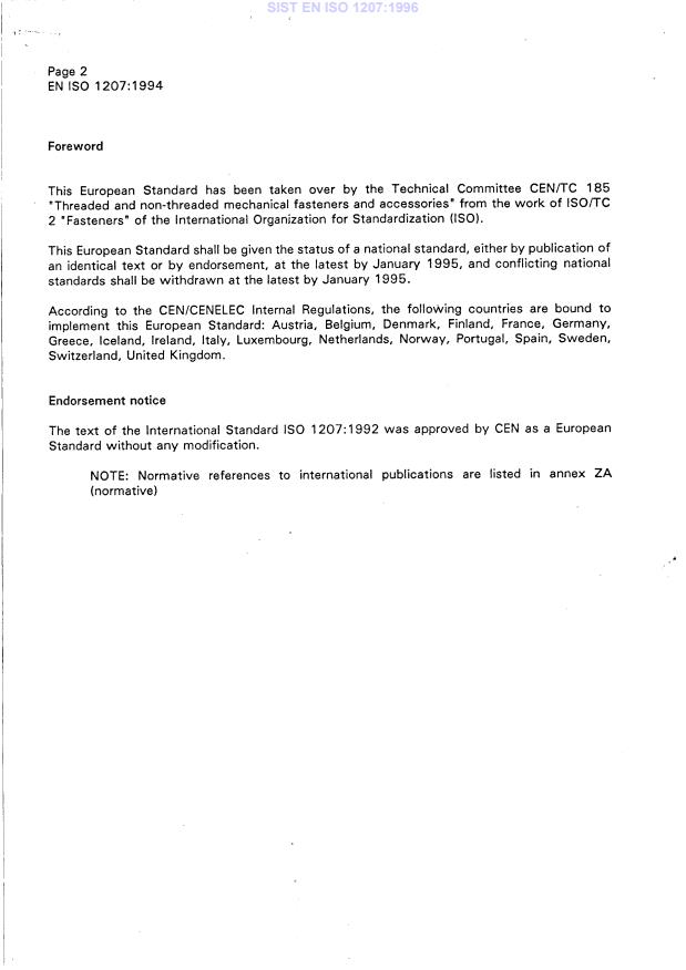 EN ISO 1207:1994 EN ISO 1207:1996 - Page 4 preview