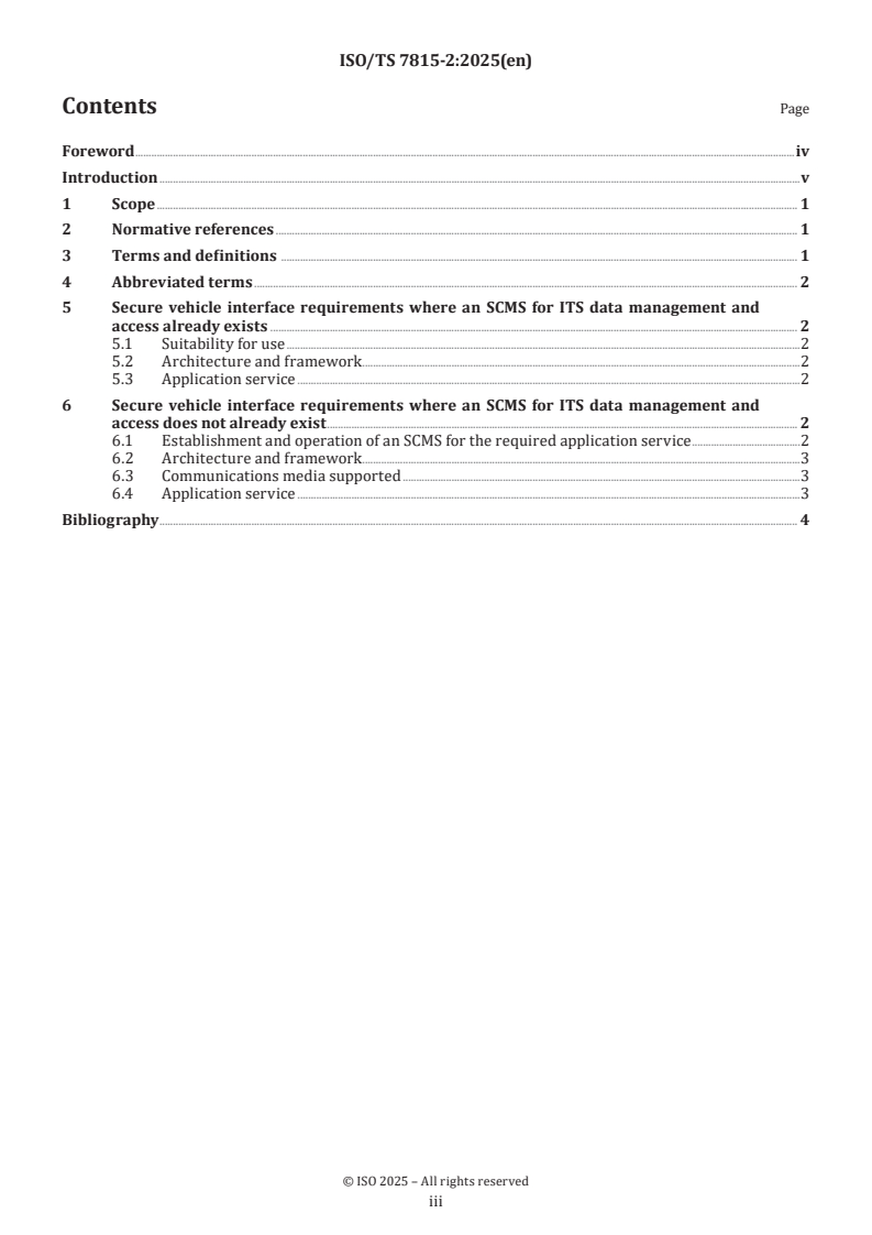 ISO/TS 7815-2:2025 - Intelligent transport systems — Telematics applications for regulated commercial freight vehicles (TARV) using ITS stations — Part 2: Specification of the secure vehicle interface
Released:10. 01. 2025