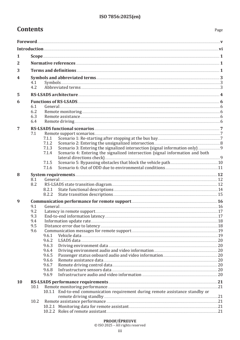 ISO/PRF 7856 - Intelligent transport systems — Remote support for low speed automated driving systems (RS-LSADS) — Performance requirements, system requirements and performance test procedures
Released:11. 04. 2025