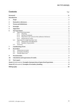 ISO 7972:2023 - Adhesives — Absorption of water into an adhesive layer using an open-faced specimen and determination of shear strength by secondary bonding
Released:4. 05. 2023 - Page 3 preview