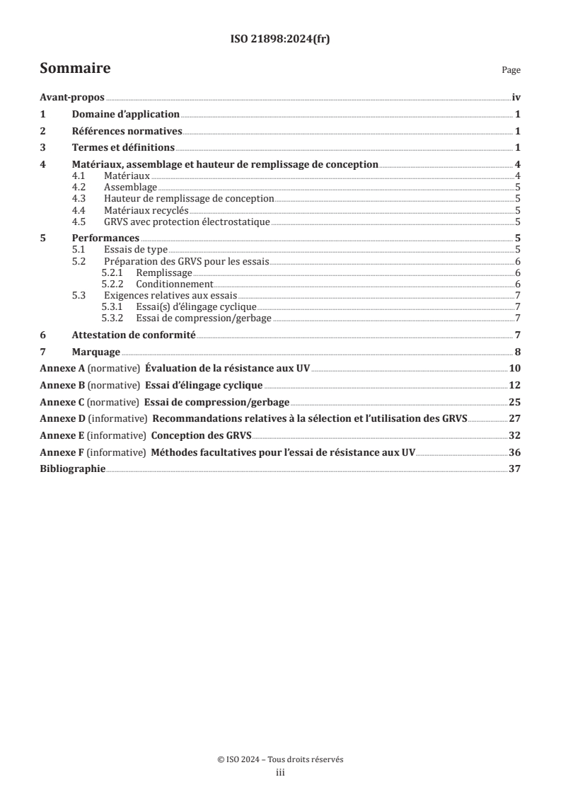 ISO 21898:2024 - Emballages — Grands récipients pour vrac souples (GRVS) pour matières non dangereuses
Released:16. 08. 2024