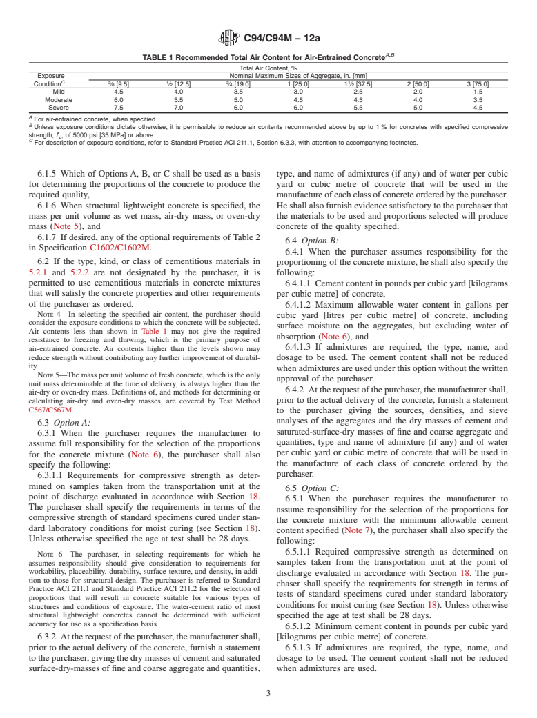 ASTM C94/C94M-12a - Standard Specification for Ready-Mixed Concrete