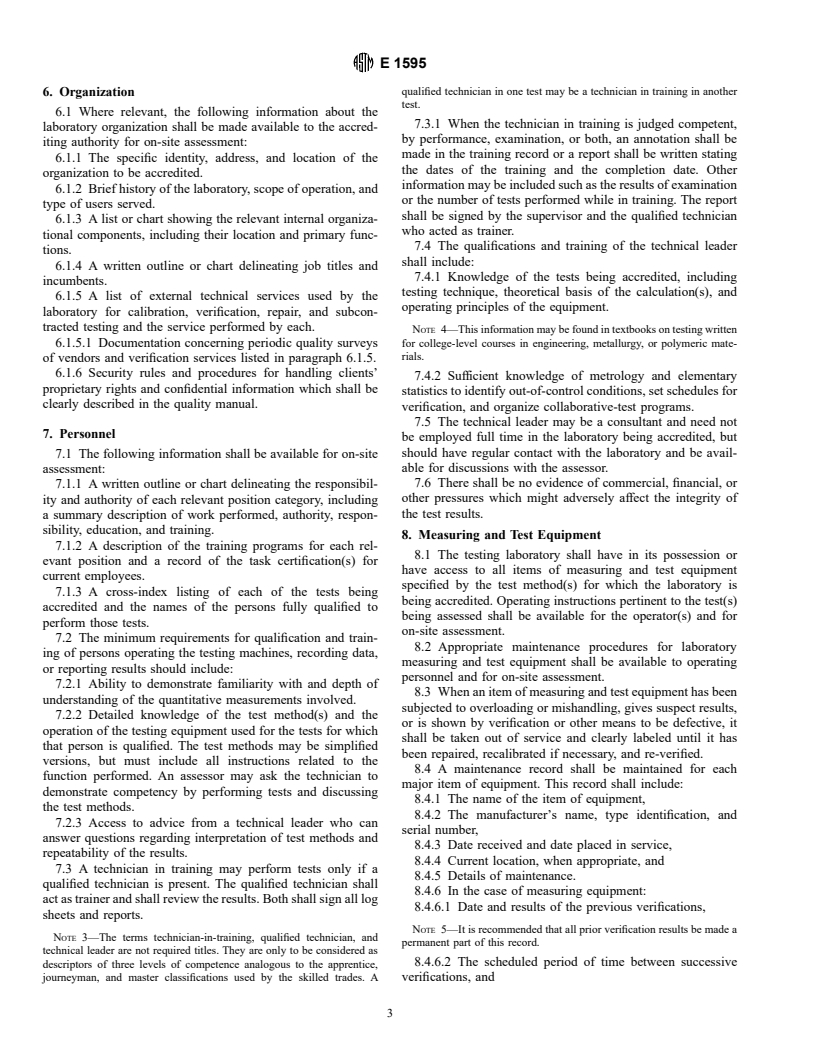 ASTM E1595-98 - Standard Practice for Evaluating the Performance of Mechanical Testing Laboratories (Withdrawn 2002)