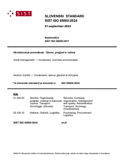 SIST ISO 55000:2024 SIST ISO 55000:2024 - Page 1 preview