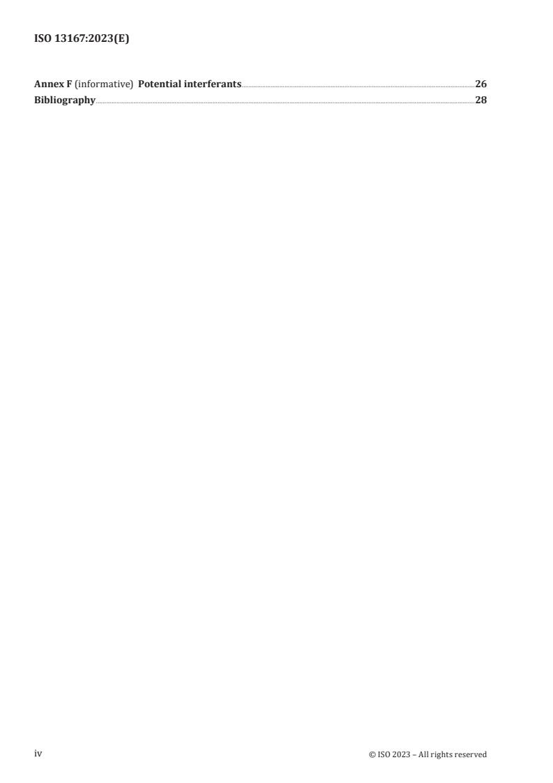 ISO 13167:2023 ISO 13167:2023 - Water quality — Plutonium, americium, curium and neptunium — Test method using alpha spectrometry
Released:5. 07. 2023 - Page 4 preview