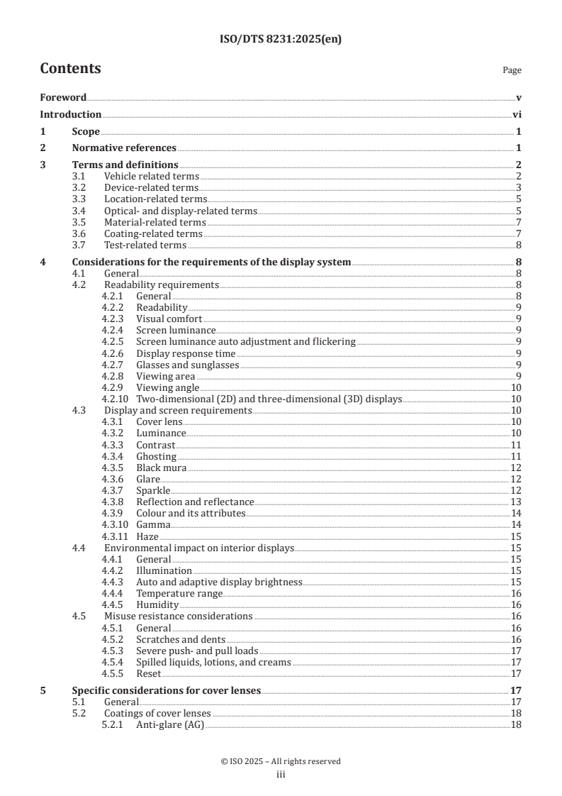 ISO/DTS 8231 - Road vehicles – Visibility – Requirements and recommendations for automotive interior display systems
Released:15. 04. 2025
