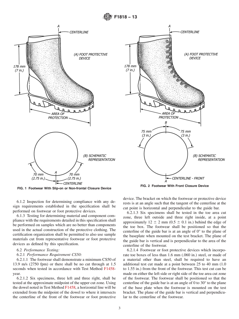 ASTM F1818-13 - Standard Specification for  Foot Protection for Chain Saw Users